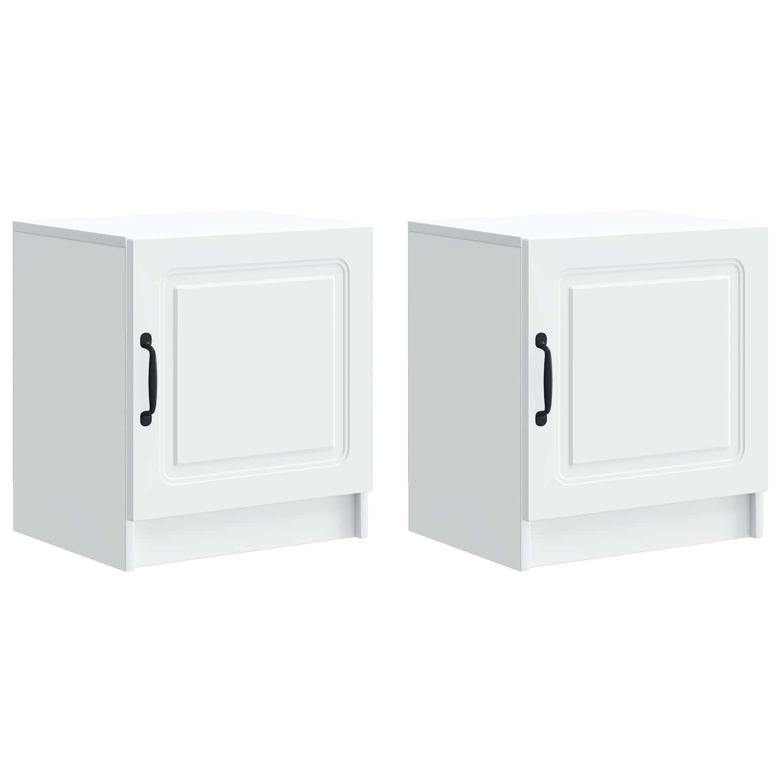 Nachttisch 2 pcs Weiß 43 x 34,5 x 47 cm Holzwerkstoff