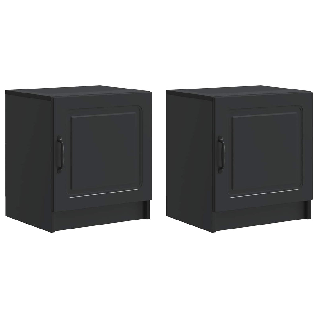 Nachttisch 2 pcs Schwarz 43 x 34,5 x 47 cm Holzwerkstoff
