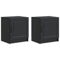 Nachttisch 2 pcs Schwarz 43 x 34,5 x 47 cm Holzwerkstoff