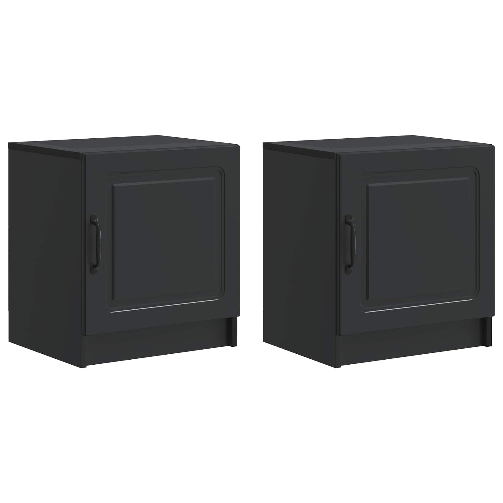 Nachttisch 2 pcs Schwarz 43 x 34,5 x 47 cm Holzwerkstoff