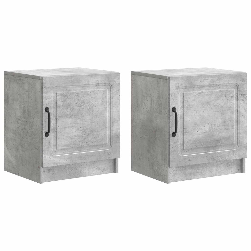 Nachttisch 2 pcs Betongrau 43 x 34,5 x 47 cm Holzwerkstoff
