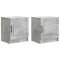 Nachttisch 2 pcs Betongrau 43 x 34,5 x 47 cm Holzwerkstoff