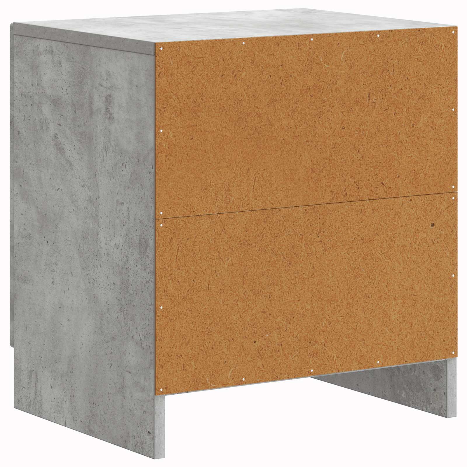 Nachttisch 2 pcs Betongrau 43 x 34,5 x 47 cm Holzwerkstoff