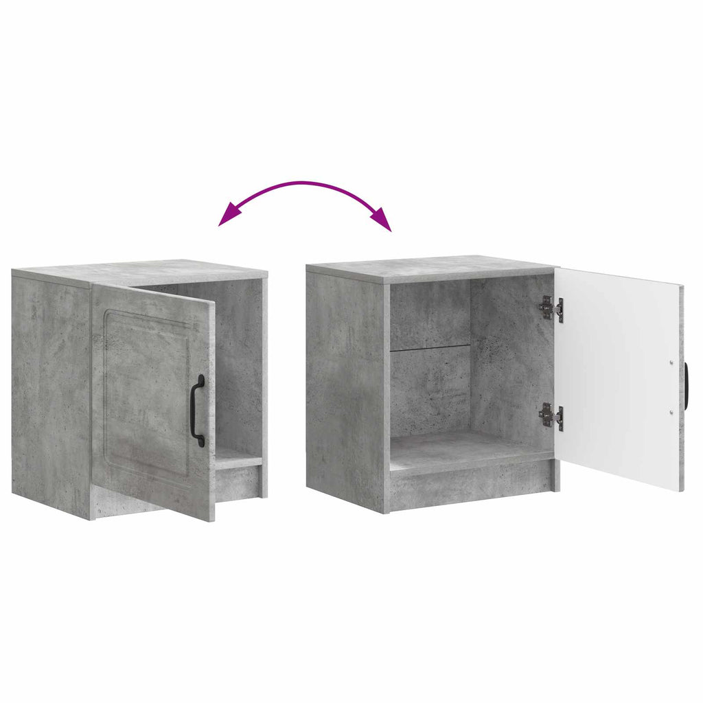 Nachttisch 2 pcs Betongrau 43 x 34,5 x 47 cm Holzwerkstoff