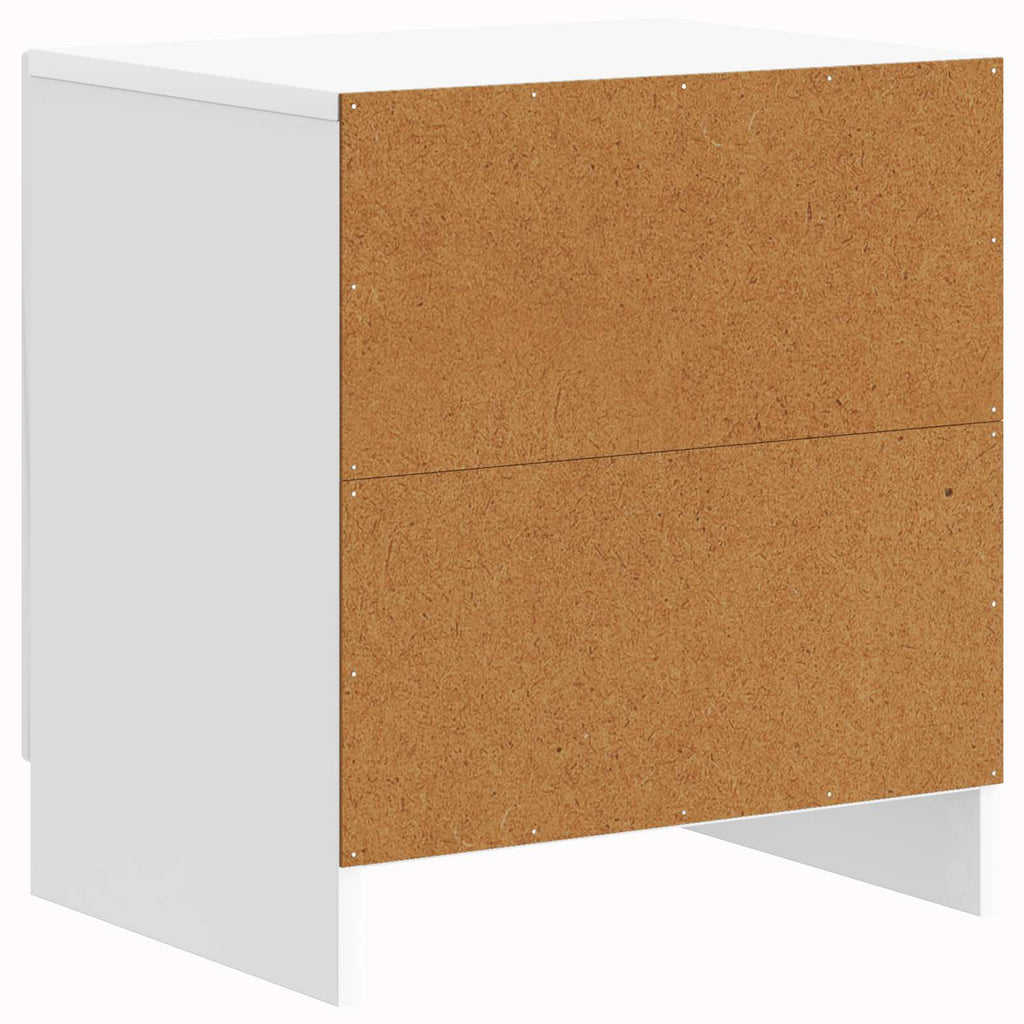 Nachttisch 2 pcs Hochglanz Weiß 43 x 34,5 x 47 cm Holzwerkstoff