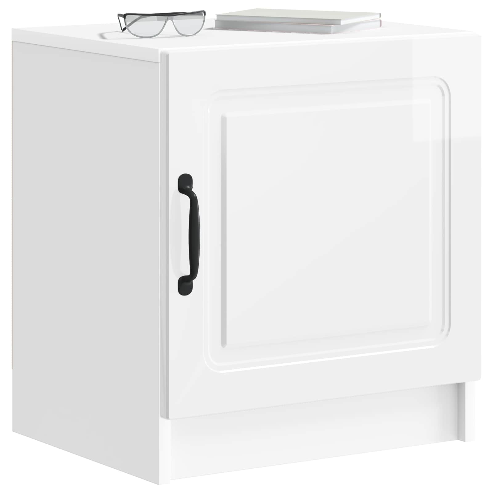 Nachttisch 2 pcs Hochglanz Weiß 43 x 34,5 x 47 cm Holzwerkstoff