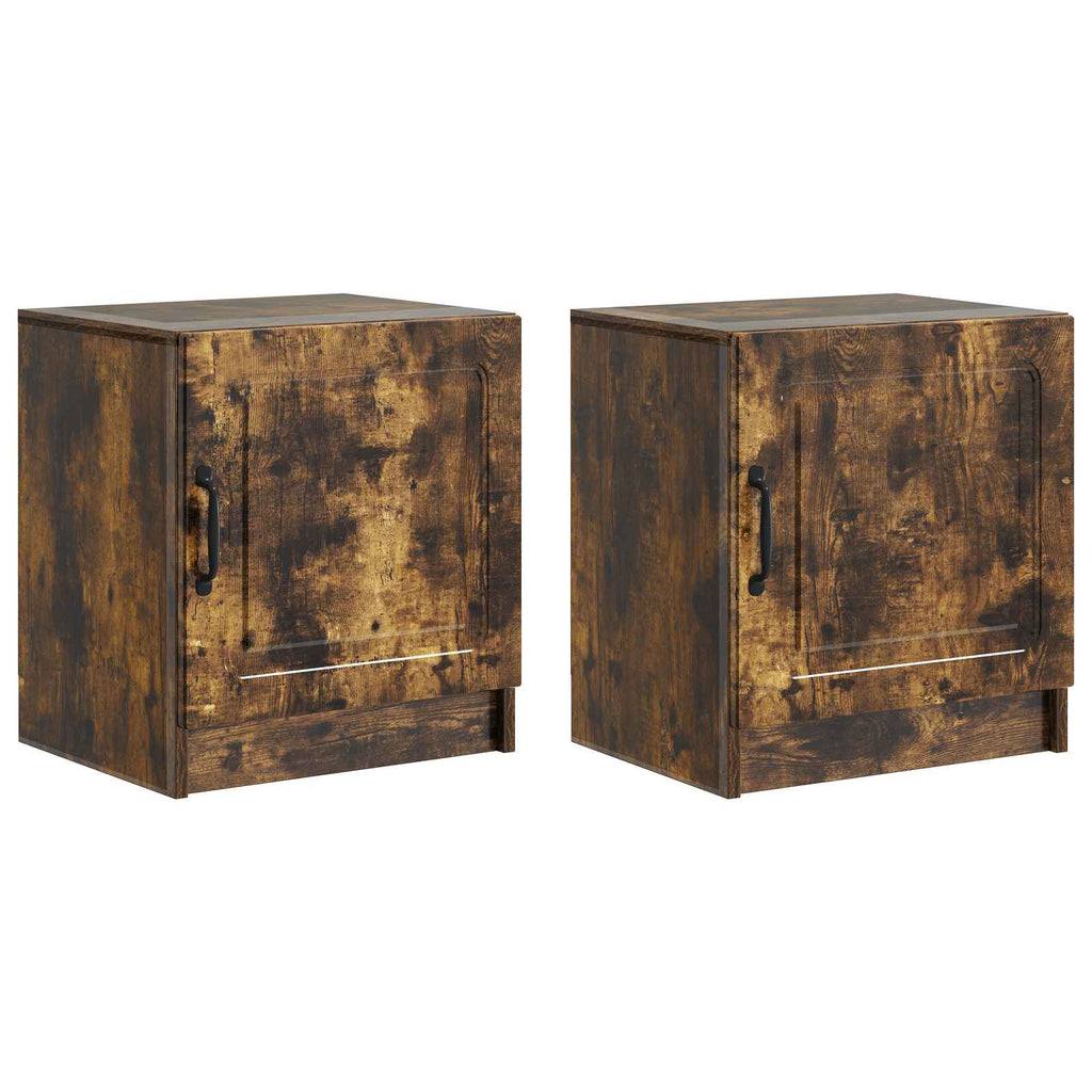 Nachttisch 2 pcs Geräucherte Eiche 43 x 34,5 x 47 cm