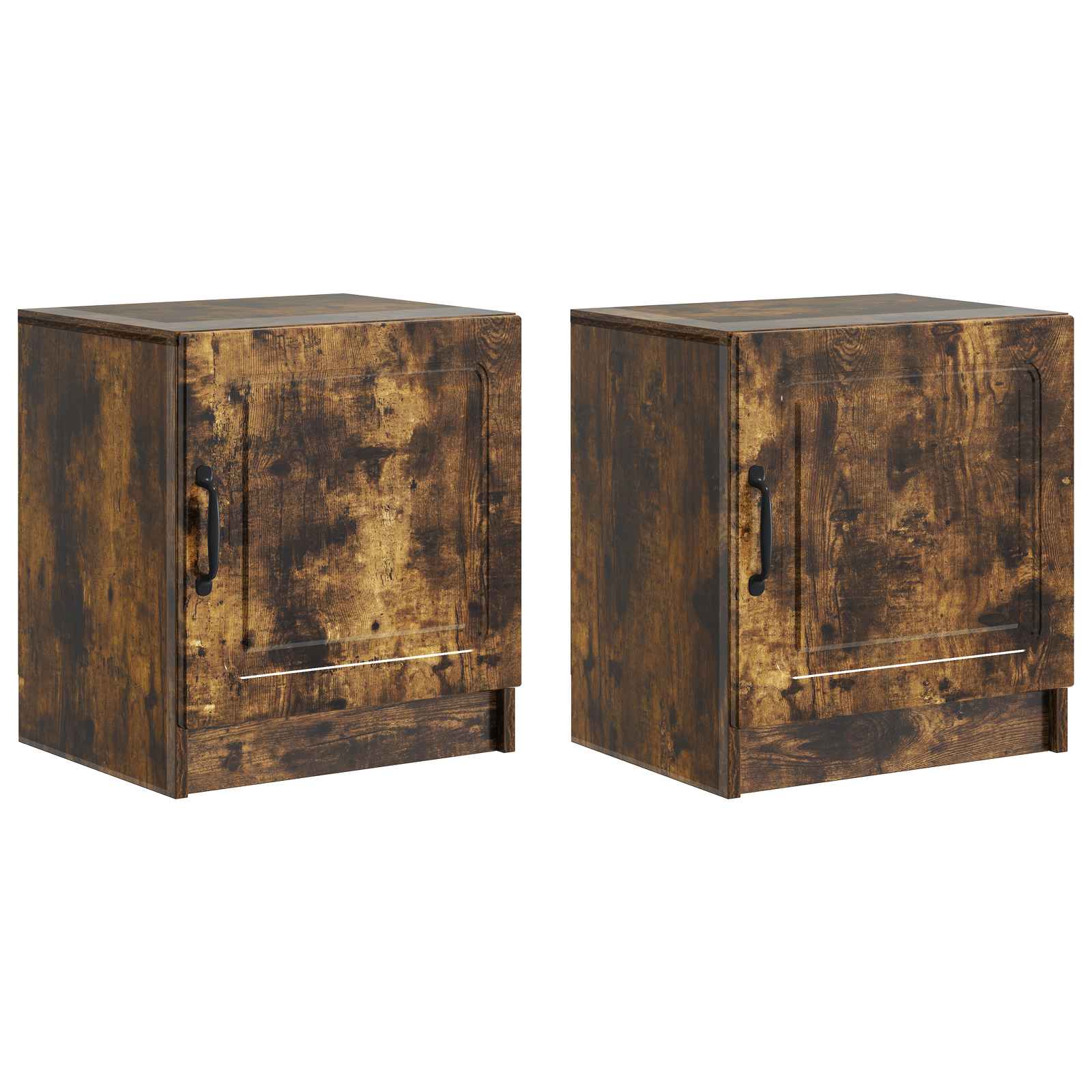 Nachttisch 2 pcs Geräucherte Eiche 43 x 34,5 x 47 cm