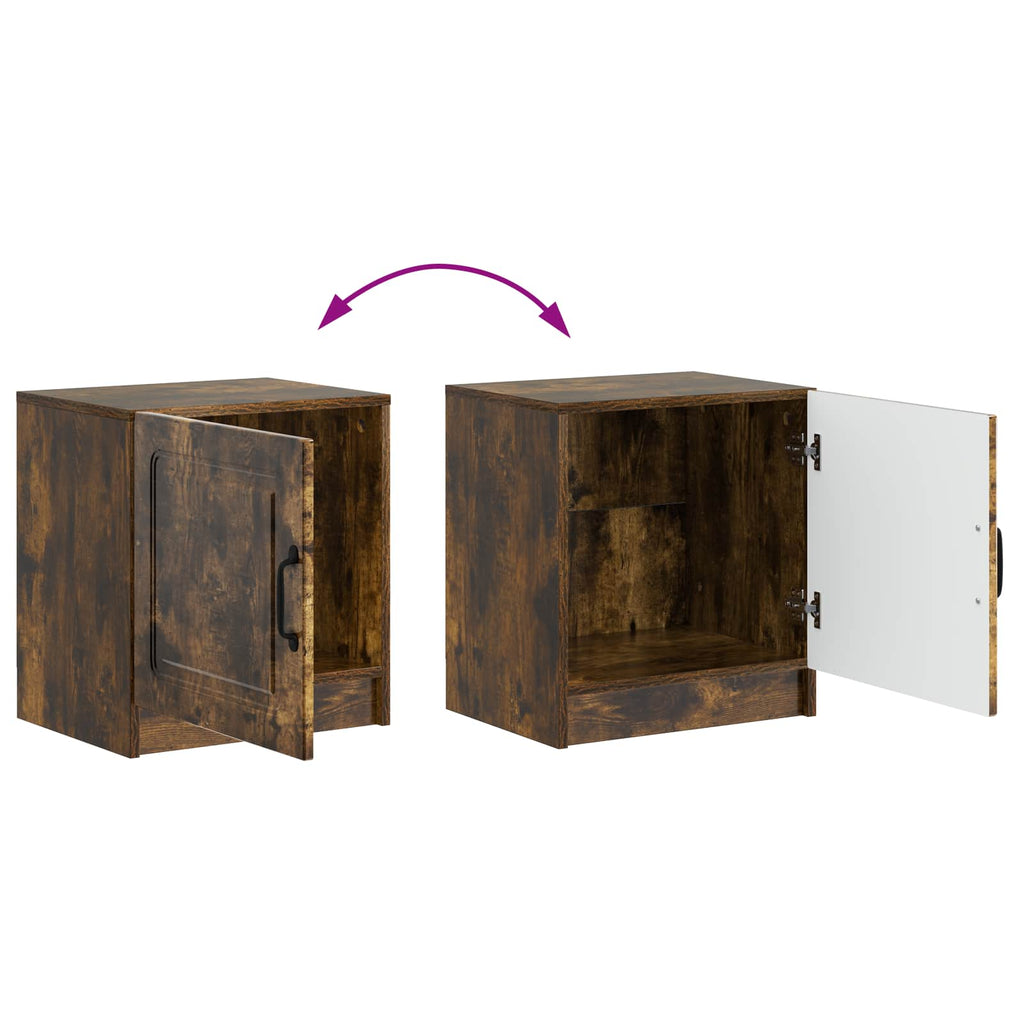 Nachttisch 2 pcs Geräucherte Eiche 43 x 34,5 x 47 cm