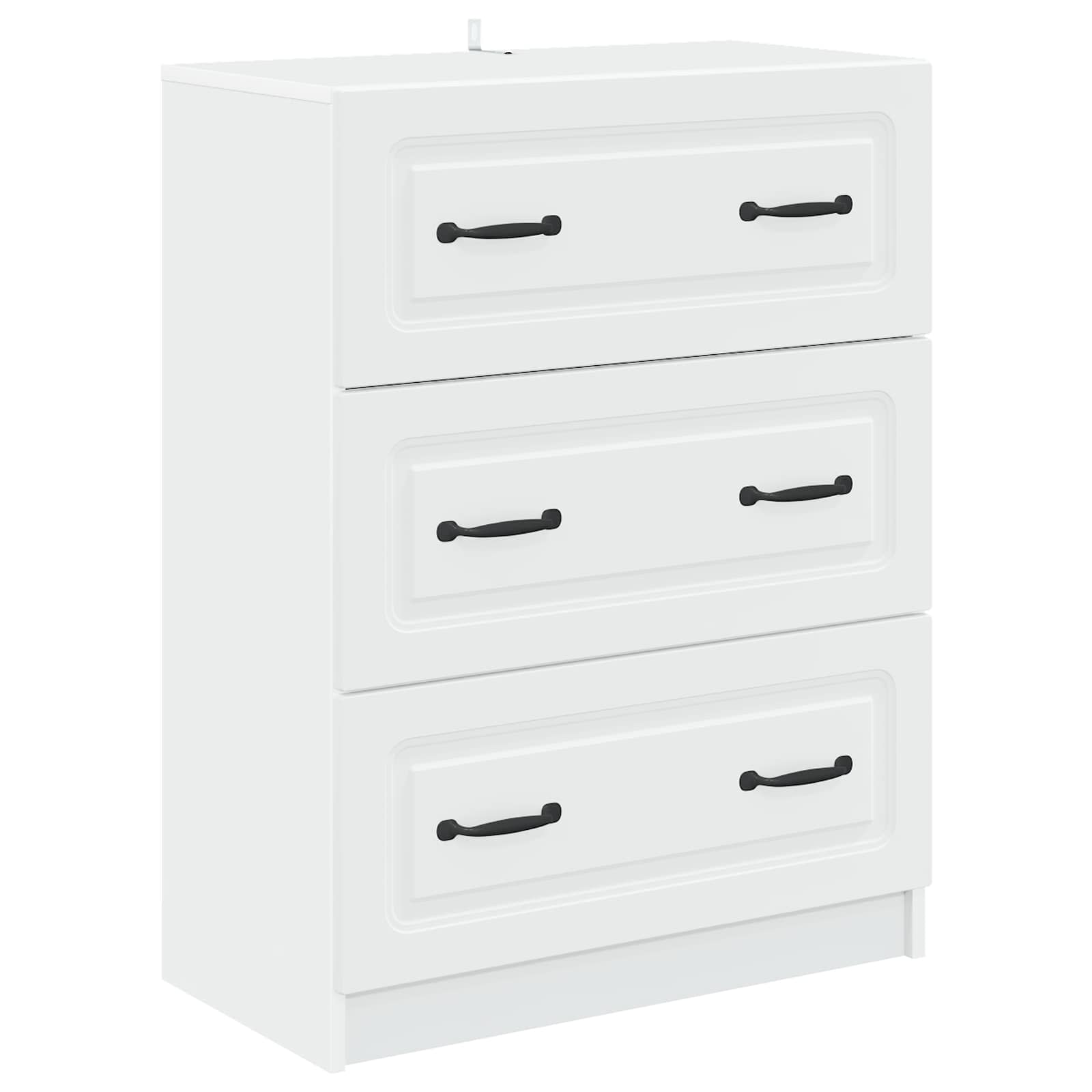 Schubladenschrank Weiß 66 x 34,5 x 87 cm Holzwerkstoff