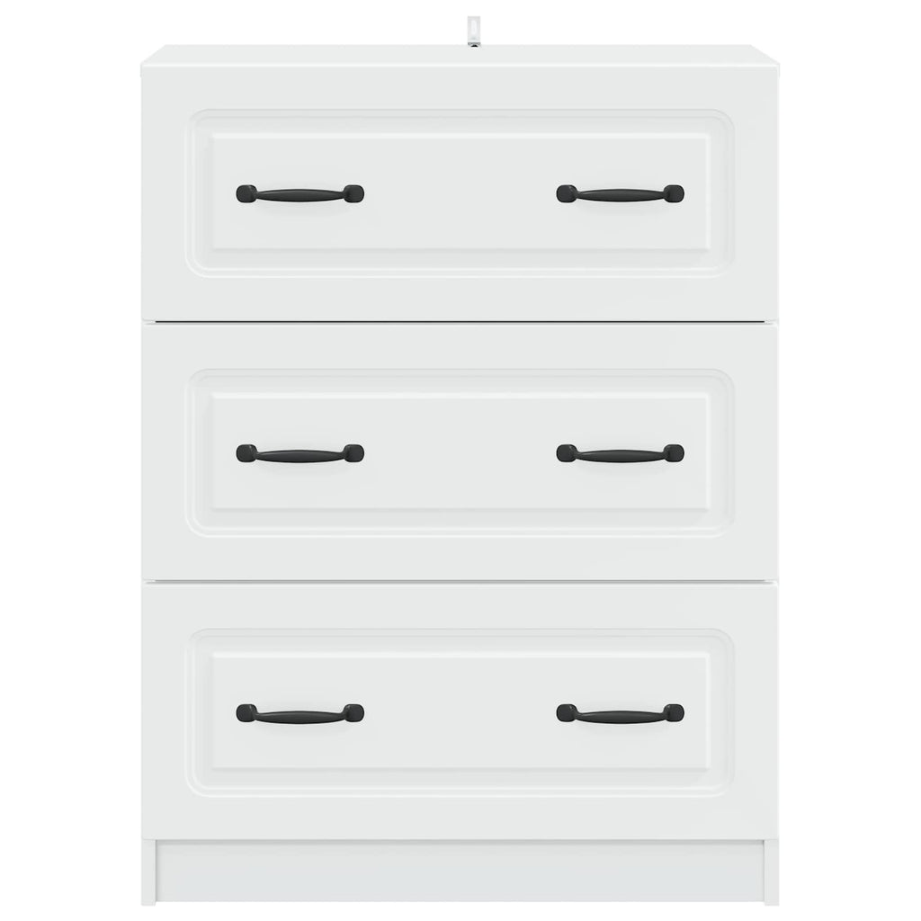 Schubladenschrank Weiß 66 x 34,5 x 87 cm Holzwerkstoff