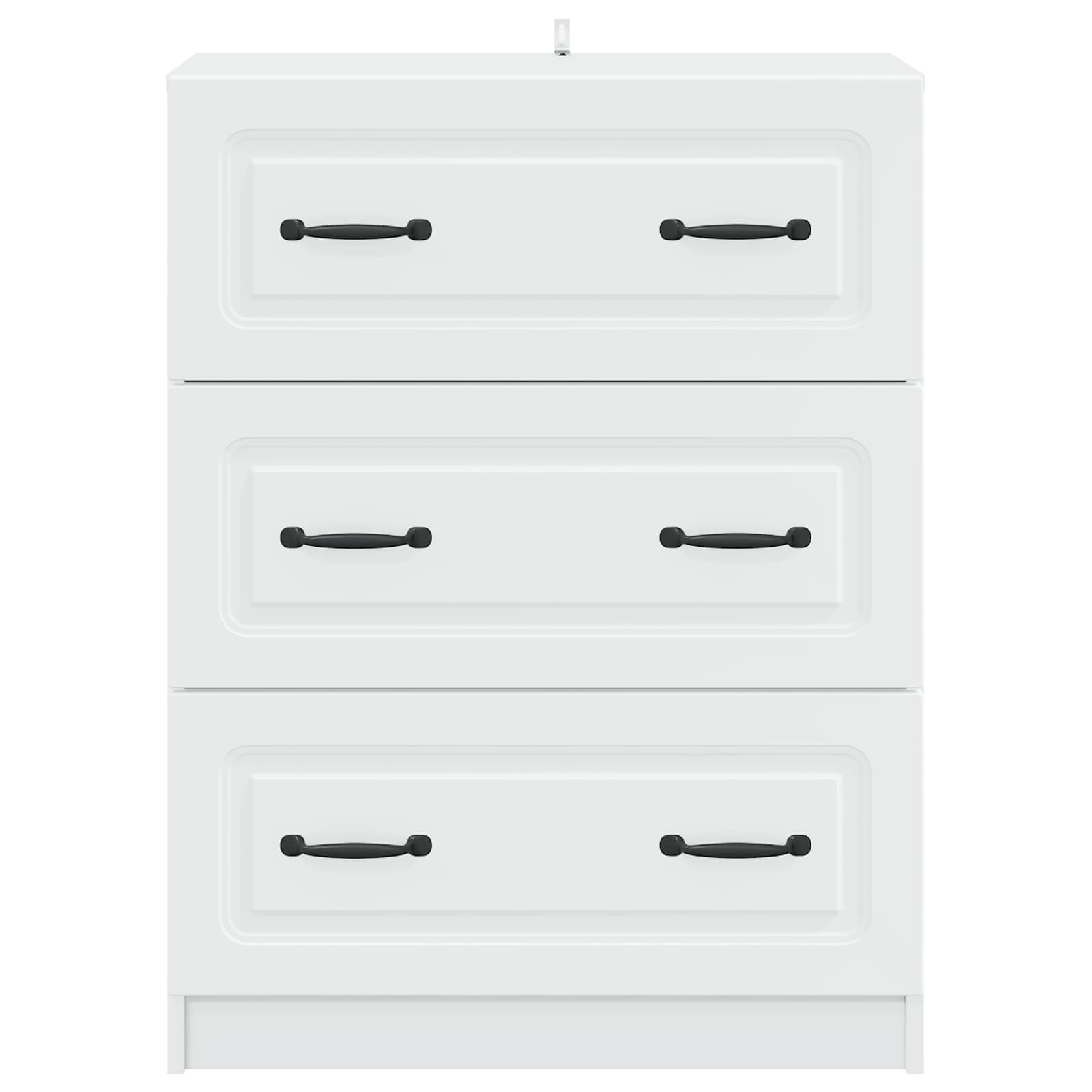 Schubladenschrank Weiß 66 x 34,5 x 87 cm Holzwerkstoff