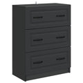 Schubladenschrank Schwarz 66 x 34,5 x 87 cm Holzwerkstoff