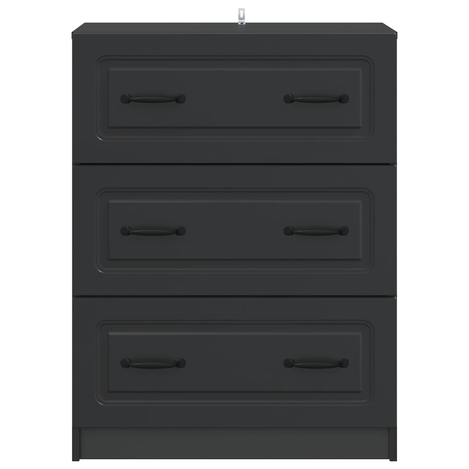 Schubladenschrank Schwarz 66 x 34,5 x 87 cm Holzwerkstoff