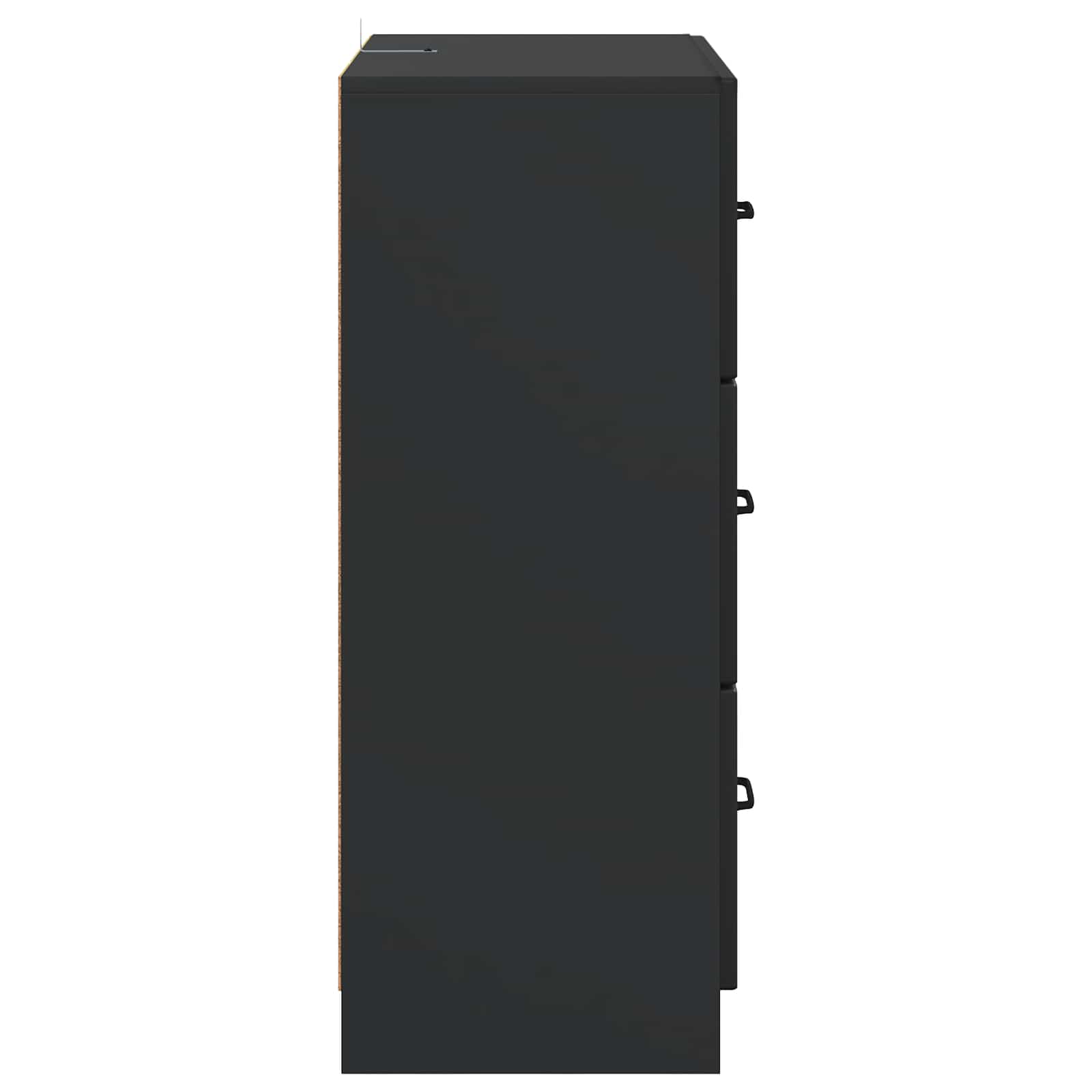 Schubladenschrank Schwarz 66 x 34,5 x 87 cm Holzwerkstoff