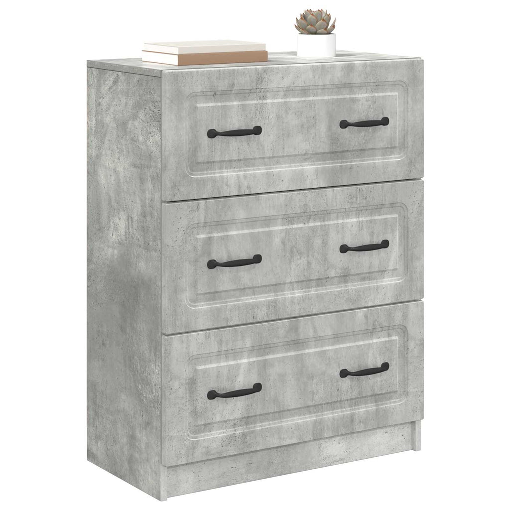 Schubladenschrank Betongrau 66 x 34,5 x 87 cm Holzwerkstoff