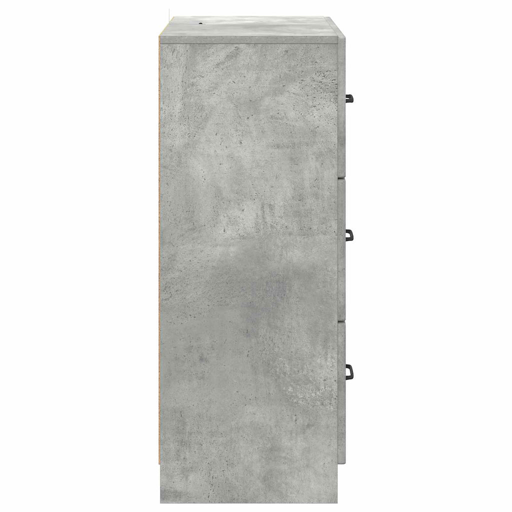 Schubladenschrank Betongrau 66 x 34,5 x 87 cm Holzwerkstoff