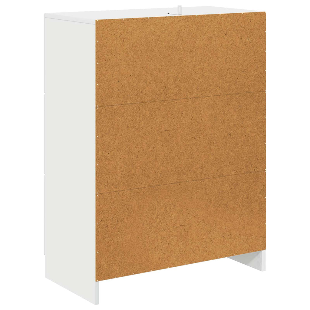 Schubladenschrank Hochglanz Weiß 66 x 34,5 x 87 cm