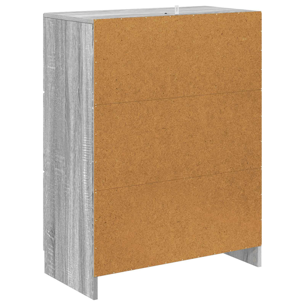 Schubladenschrank Graues Sonoma 66 x 34,5 x 87 cm Holzwerkstoff