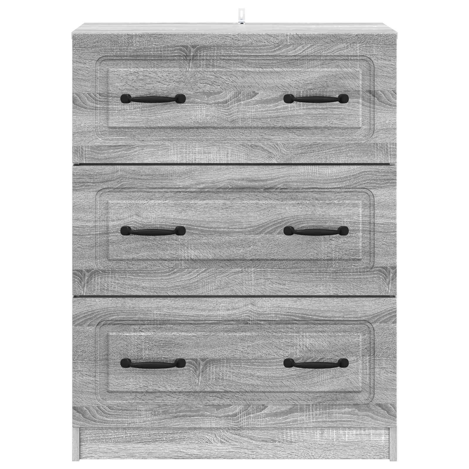 Schubladenschrank Graues Sonoma 66 x 34,5 x 87 cm Holzwerkstoff