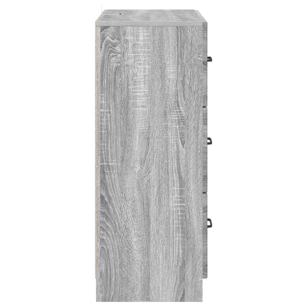 Schubladenschrank Graues Sonoma 66 x 34,5 x 87 cm Holzwerkstoff