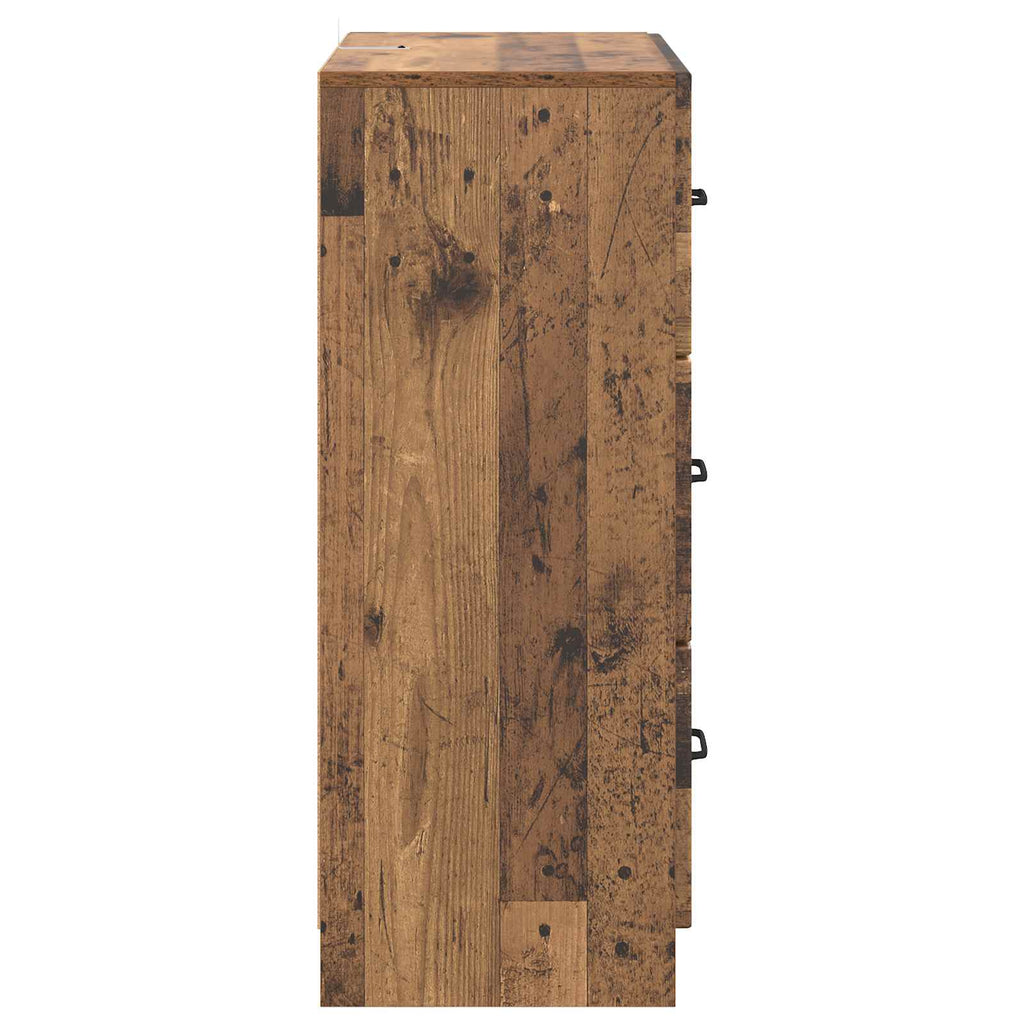 Schubladenschrank Altholz 66 x 34,5 x 87 cm Holzwerkstoff