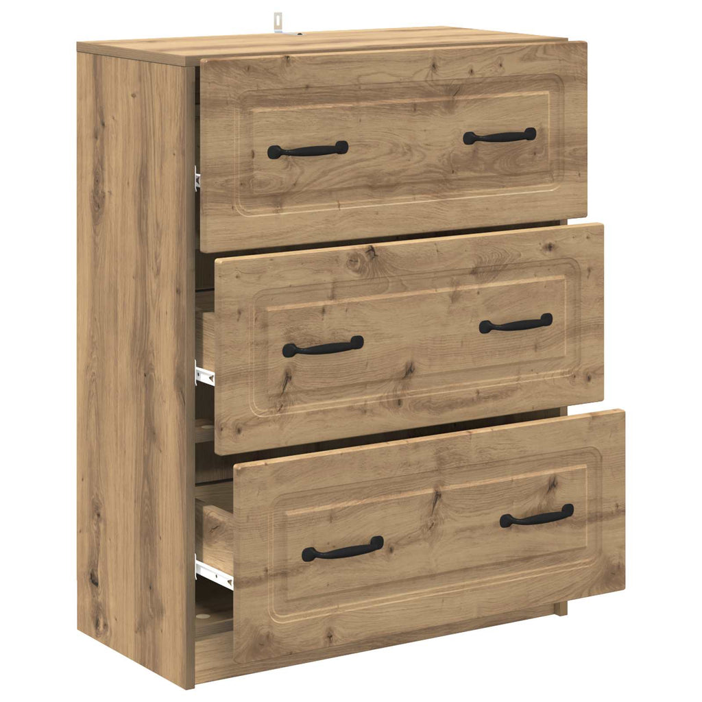 Schubladenschrank Artisan-Eiche 66 x 34,5 x 87 cm Holzwerkstoff