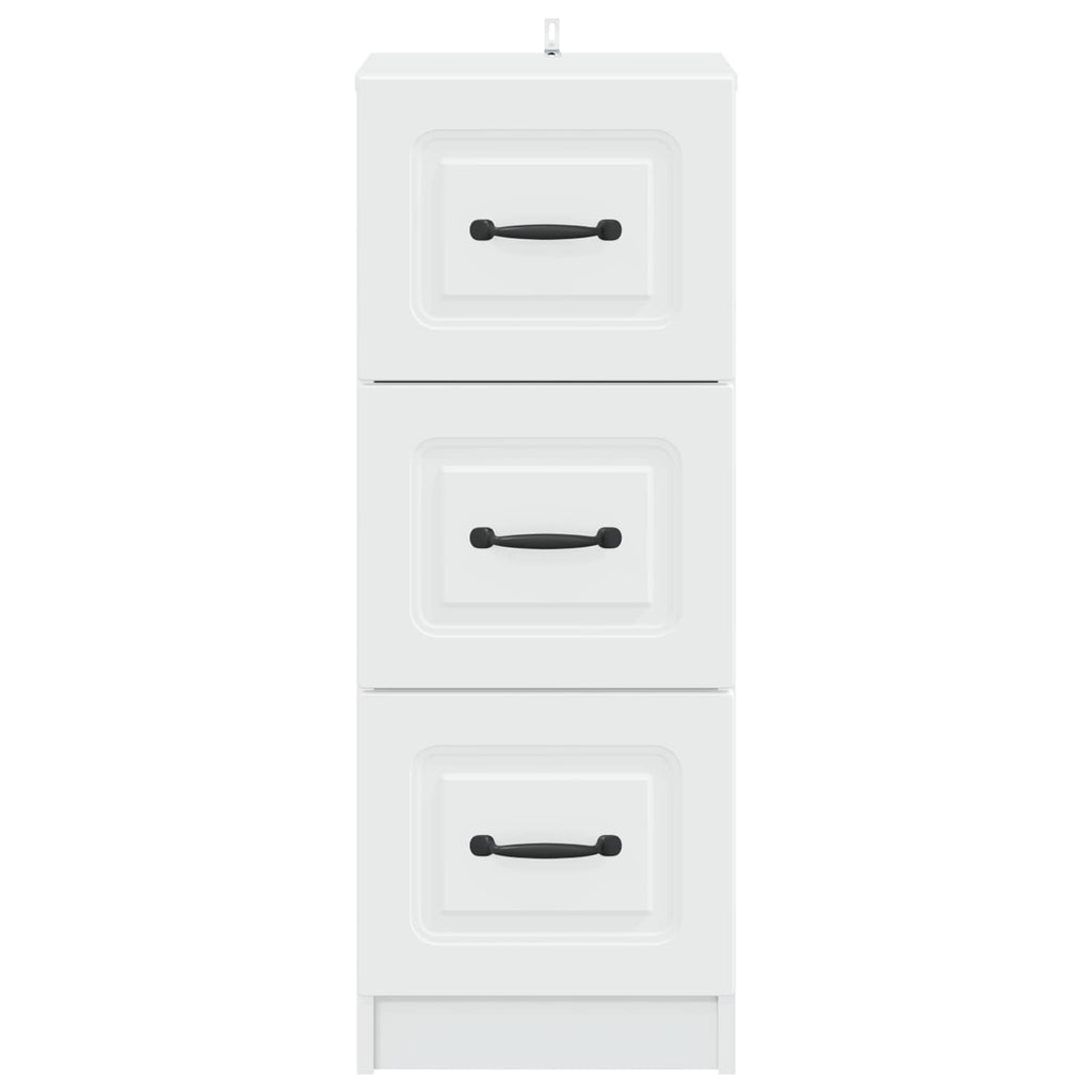 Schubladenschrank Weiß 33 x 34,5 x 87 cm Holzwerkstoff