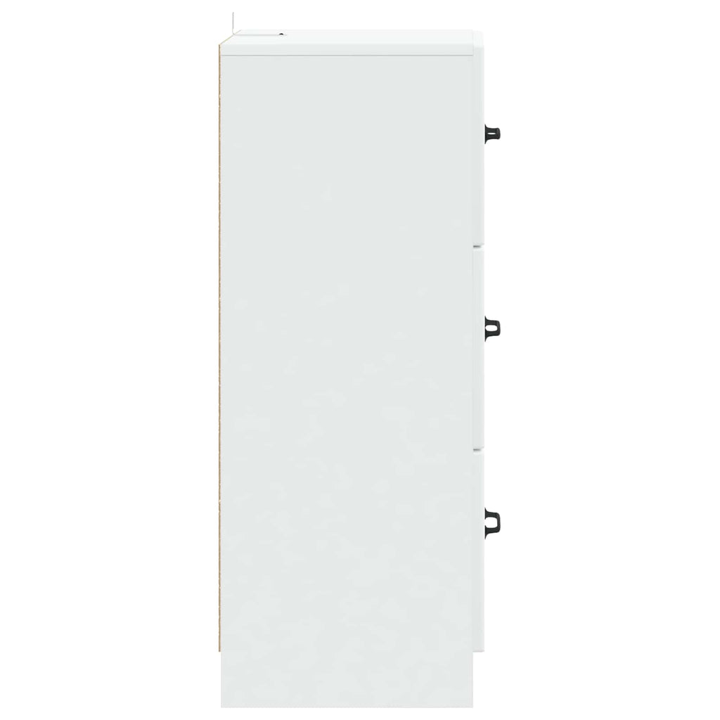 Schubladenschrank Weiß 33 x 34,5 x 87 cm Holzwerkstoff