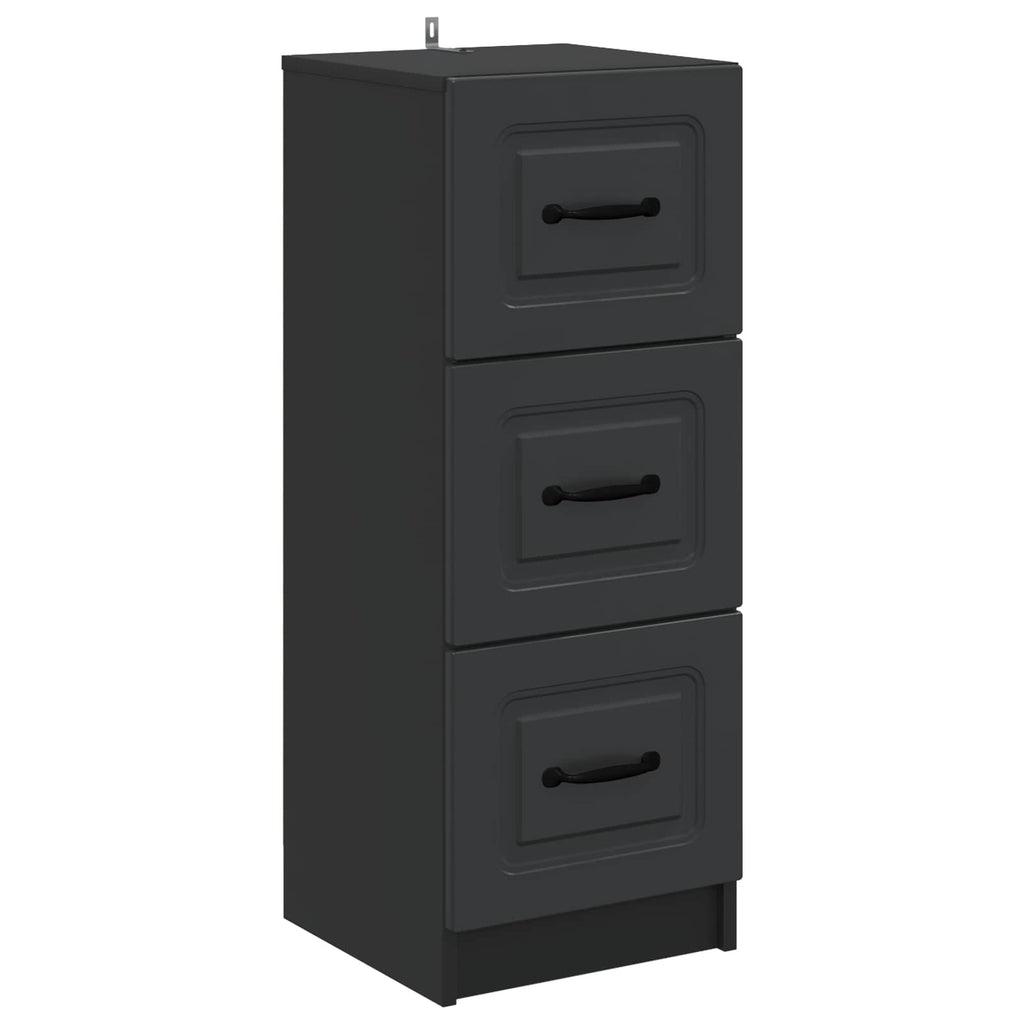 Schubladenschrank Schwarz 33 x 34,5 x 87 cm Holzwerkstoff
