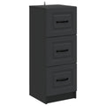 Schubladenschrank Schwarz 33 x 34,5 x 87 cm Holzwerkstoff
