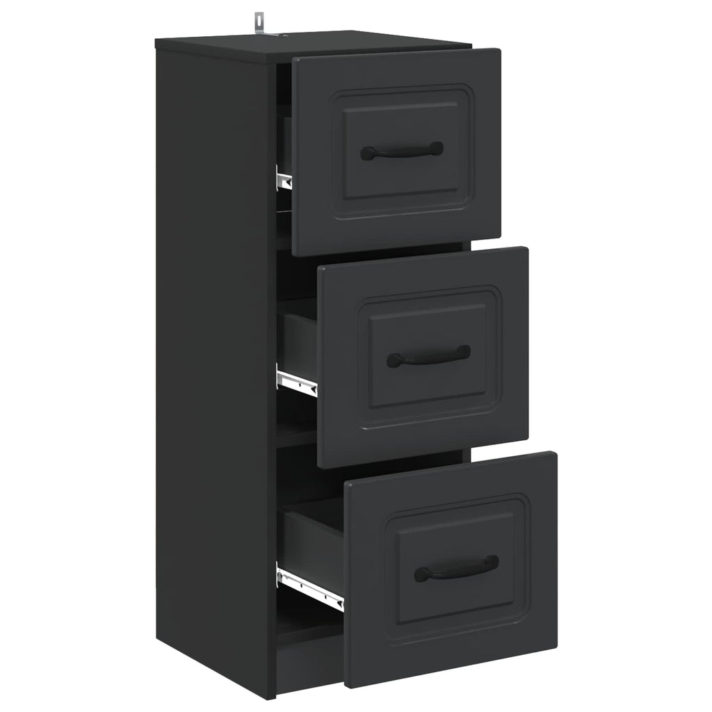 Schubladenschrank Schwarz 33 x 34,5 x 87 cm Holzwerkstoff