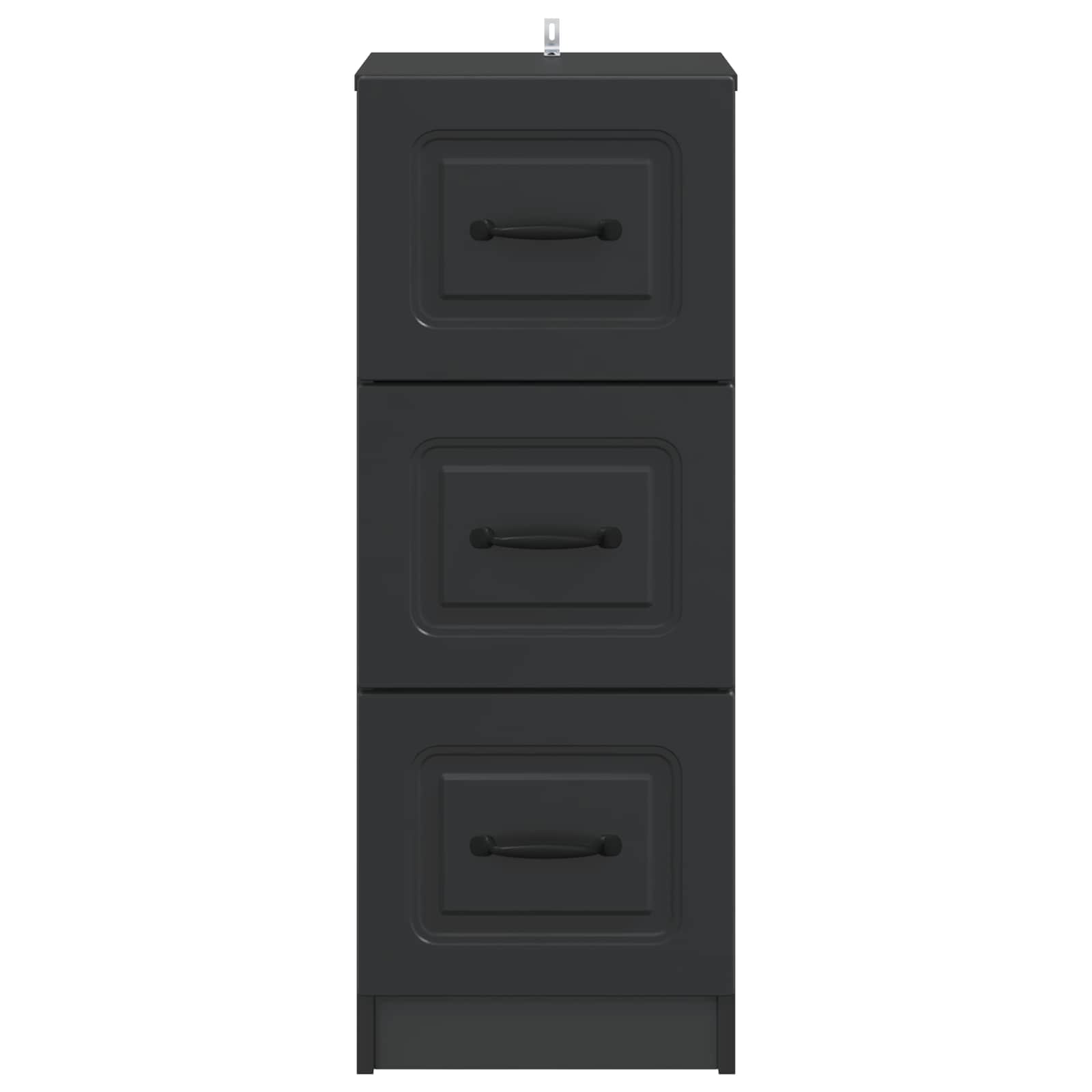Schubladenschrank Schwarz 33 x 34,5 x 87 cm Holzwerkstoff