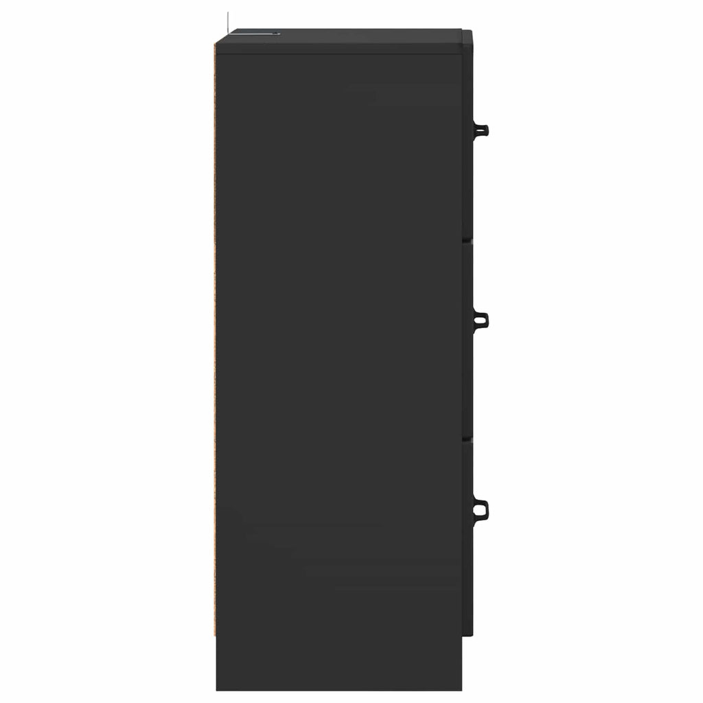 Schubladenschrank Schwarz 33 x 34,5 x 87 cm Holzwerkstoff