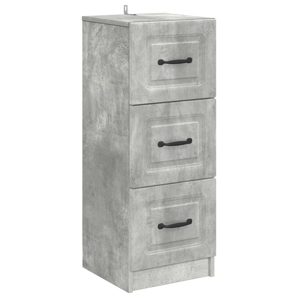 Schubladenschrank Betongrau 33 x 34,5 x 87 cm Holzwerkstoff