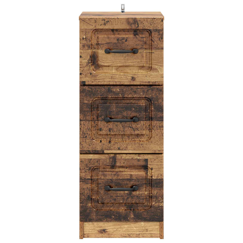 Schubladenschrank Altholz 33 x 34,5 x 87 cm Holzwerkstoff