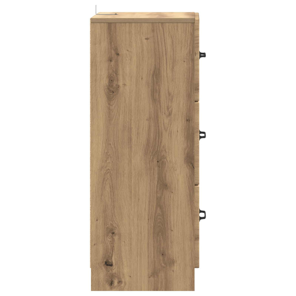 Schubladenschrank Artisan-Eiche 33 x 34,5 x 87 cm Holzwerkstoff