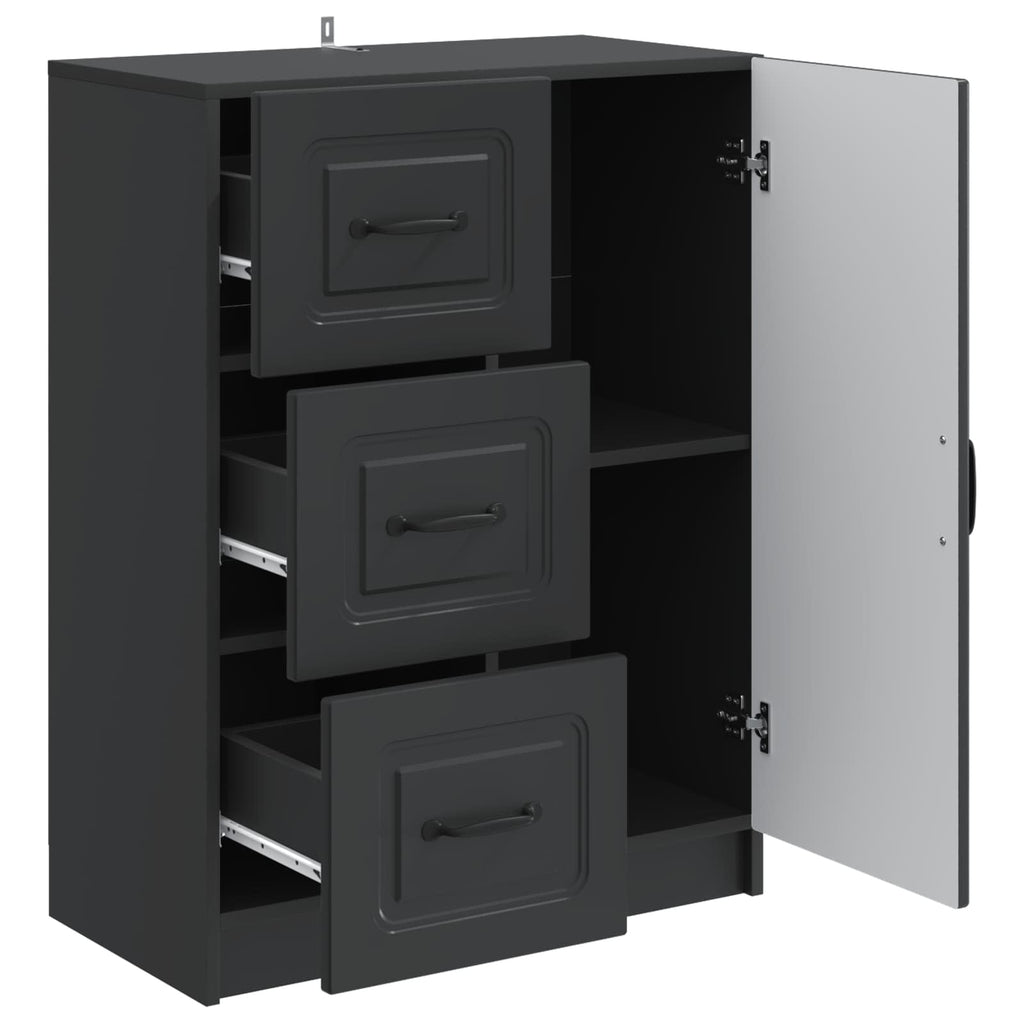Sideboard Schwarz 66 x 34,5 x 87 cm Holzwerkstoff