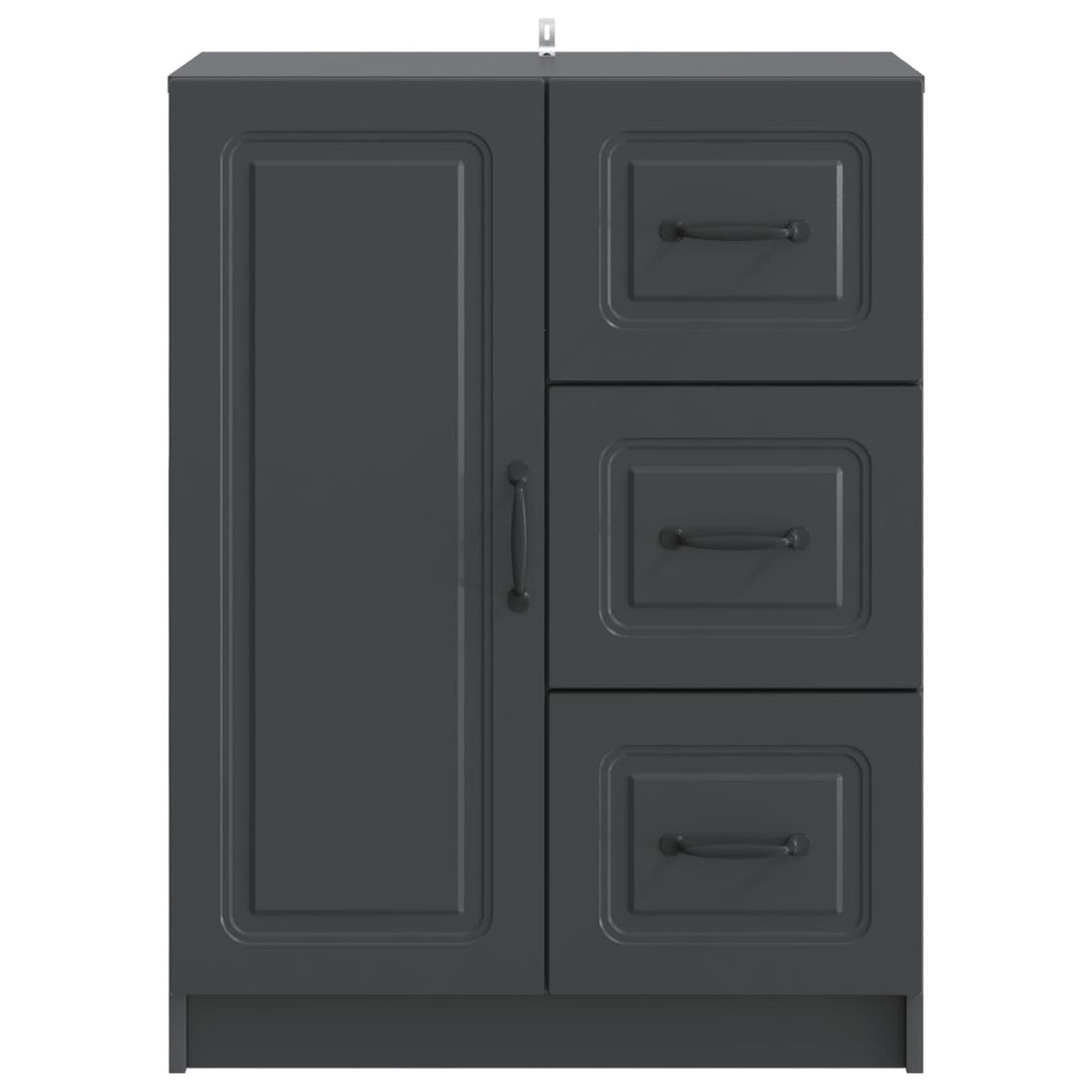 Sideboard Schwarz 66 x 34,5 x 87 cm Holzwerkstoff