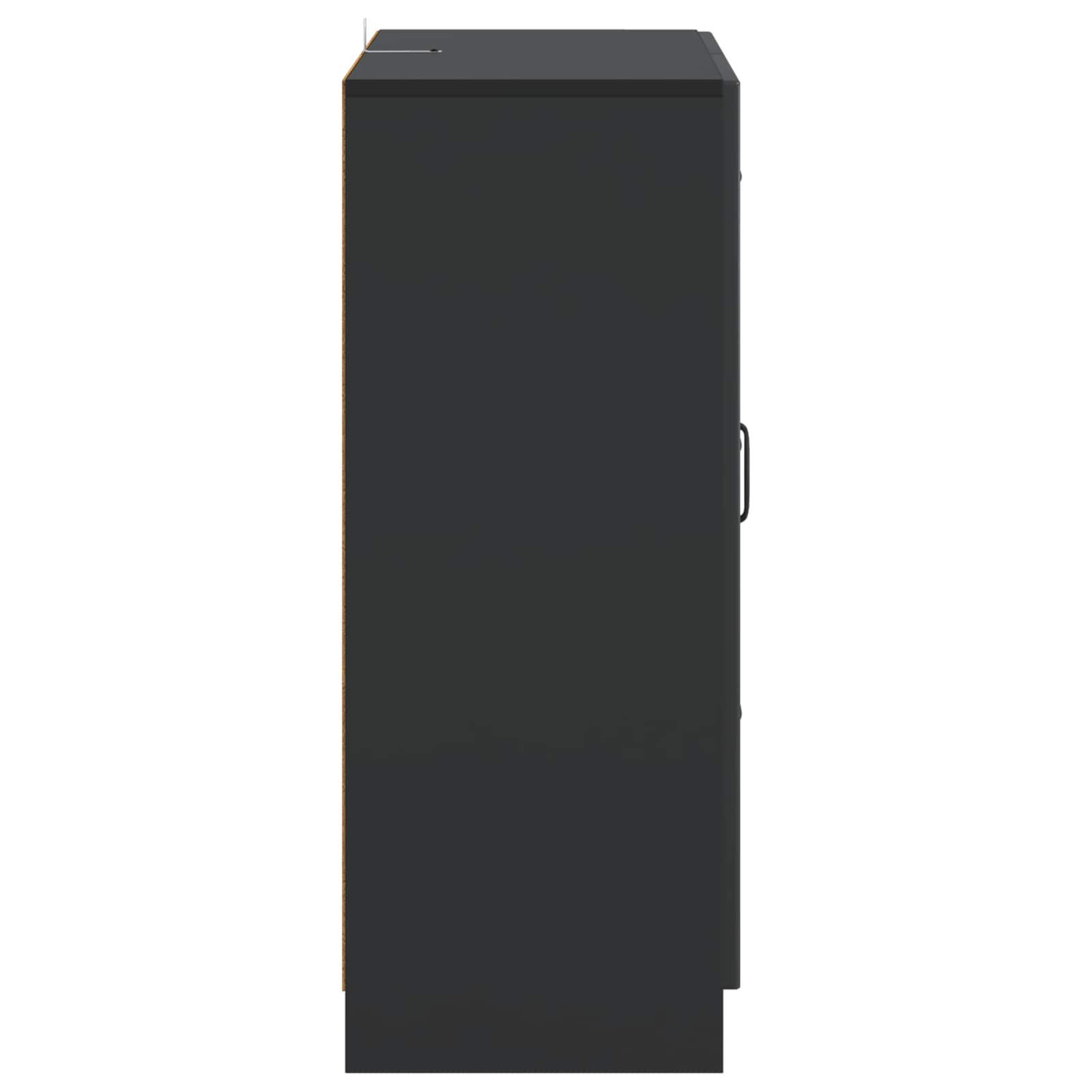 Sideboard Schwarz 66 x 34,5 x 87 cm Holzwerkstoff
