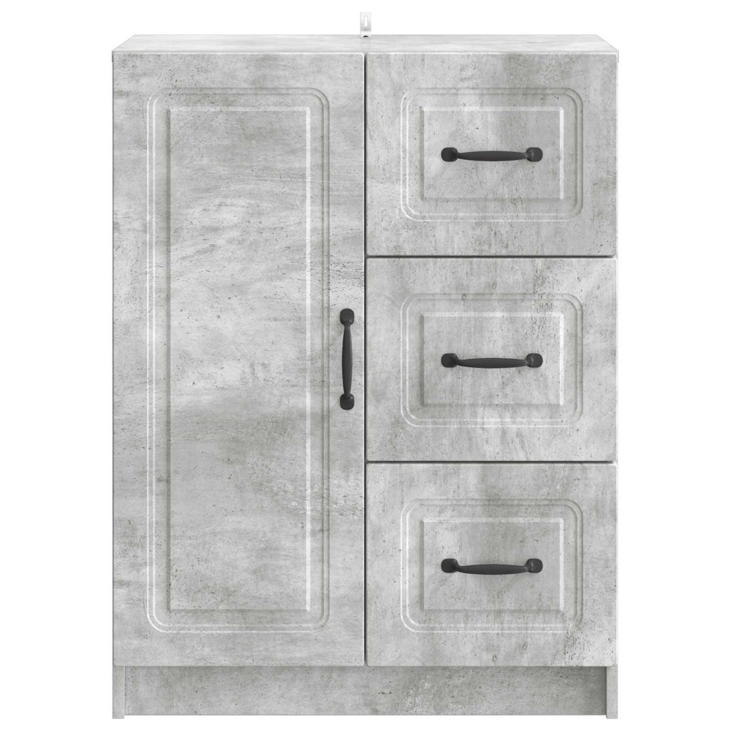 Sideboard Betongrau 66 x 34,5 x 87 cm Holzwerkstoff