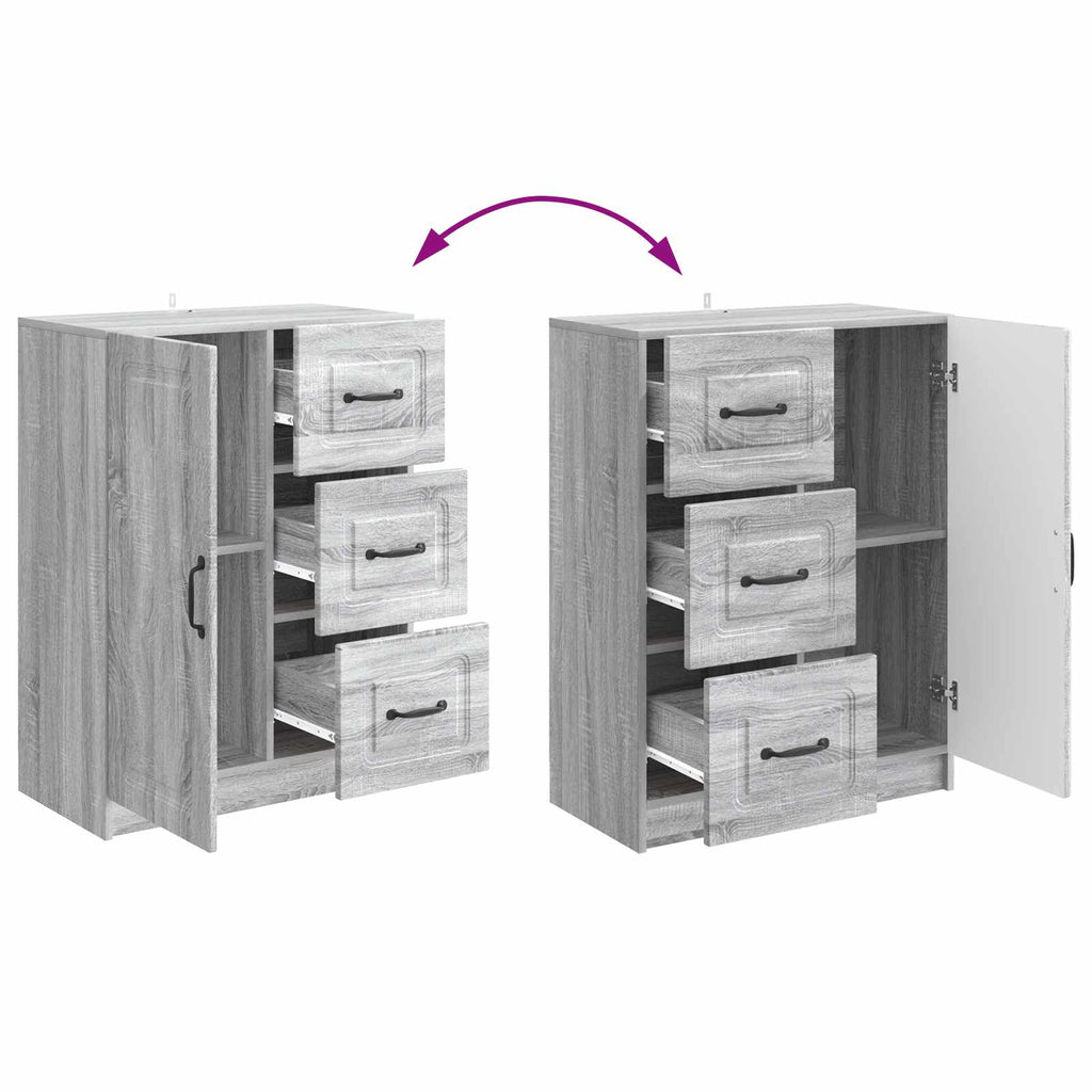 Sideboard Graues Sonoma 66 x 34,5 x 87 cm Holzwerkstoff