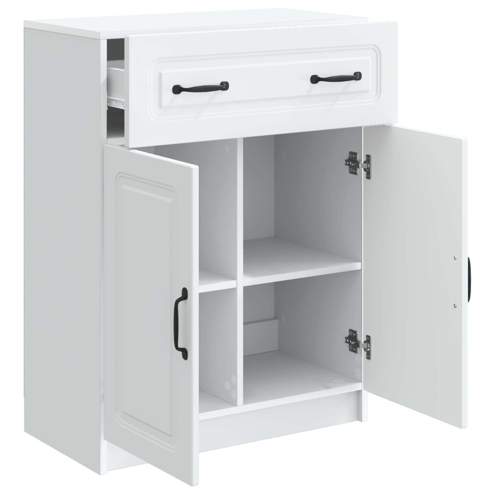 Sideboard mit Schubladen Weiß 66 x 34,5 x 87 cm Holzwerkstoff