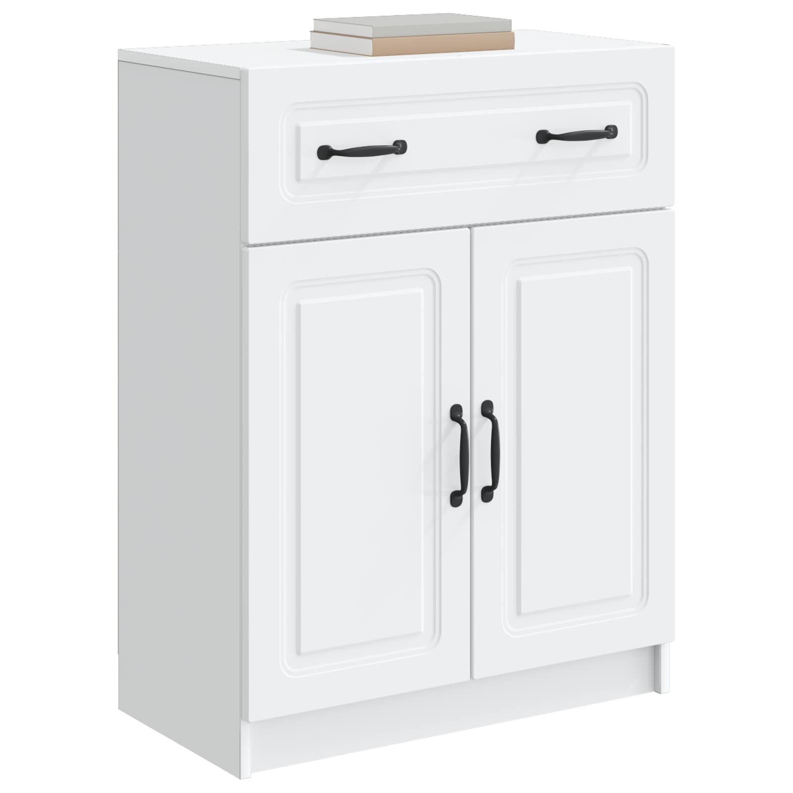 Sideboard mit Schubladen Weiß 66 x 34,5 x 87 cm Holzwerkstoff