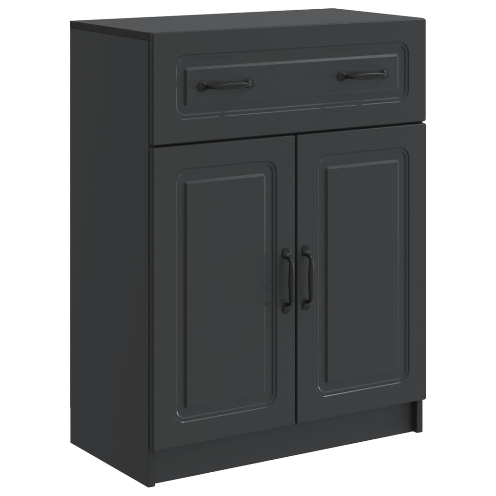 Sideboard Schwarz 66 x 34,5 x 87 cm Holzwerkstoff