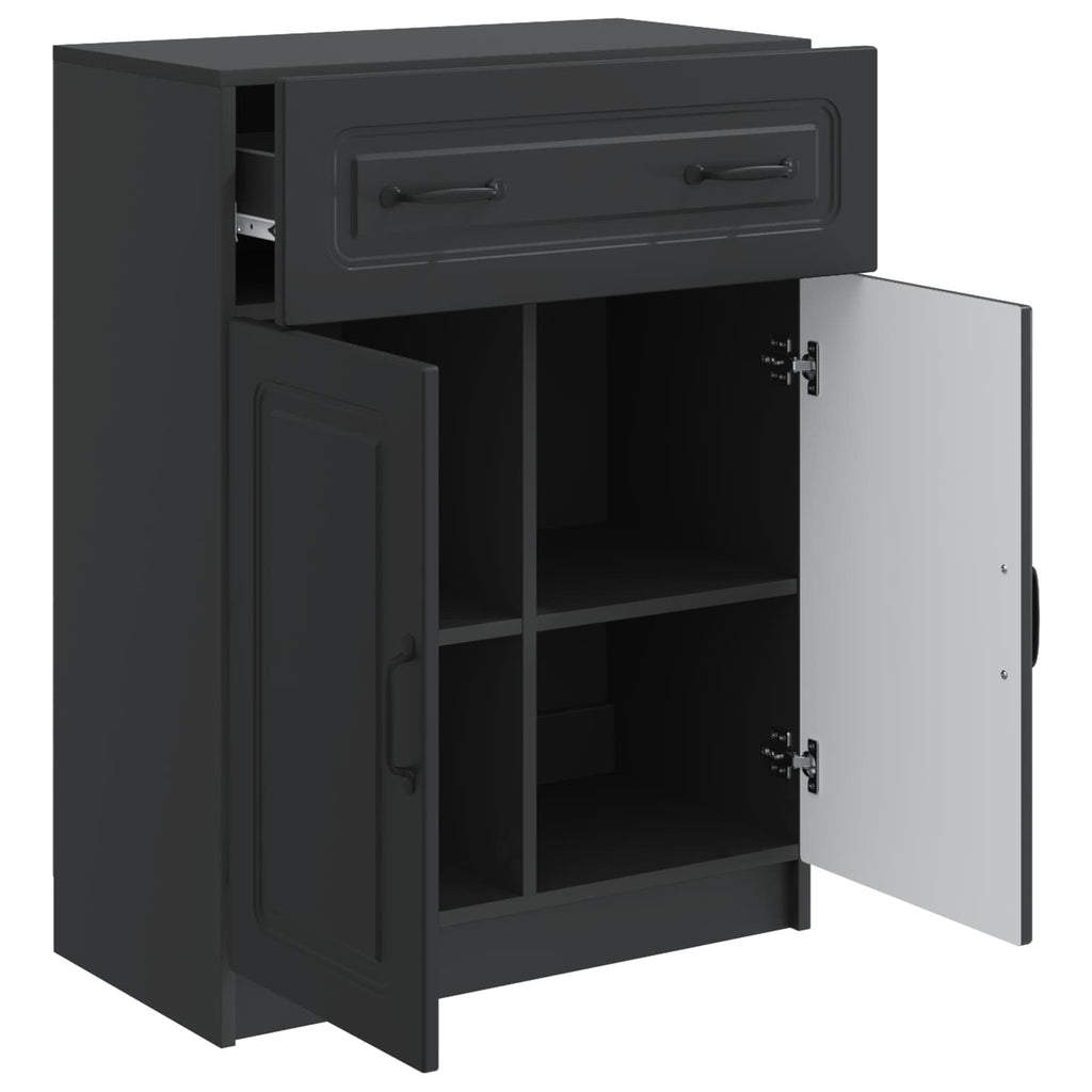 Sideboard Schwarz 66 x 34,5 x 87 cm Holzwerkstoff