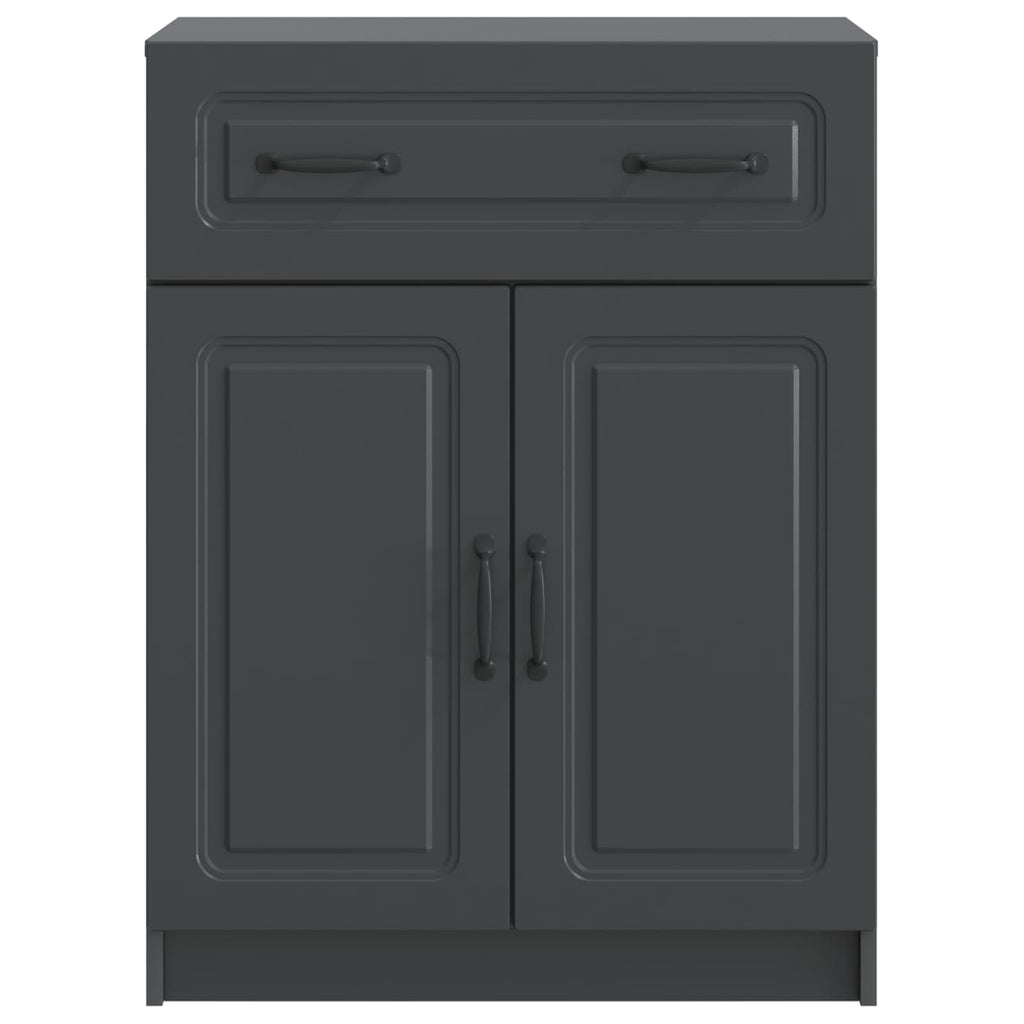 Sideboard Schwarz 66 x 34,5 x 87 cm Holzwerkstoff