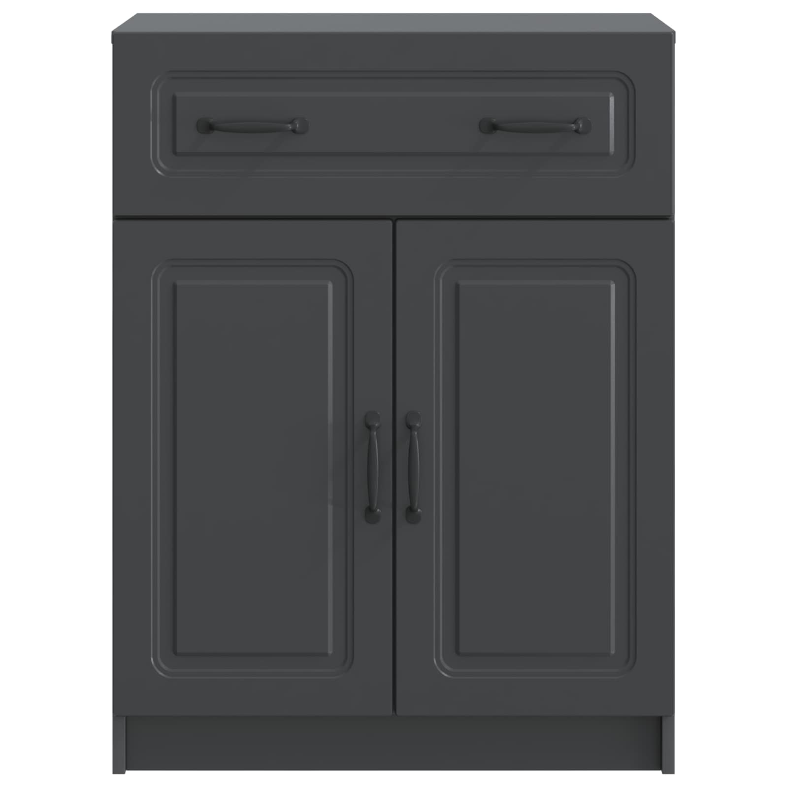 Sideboard Schwarz 66 x 34,5 x 87 cm Holzwerkstoff