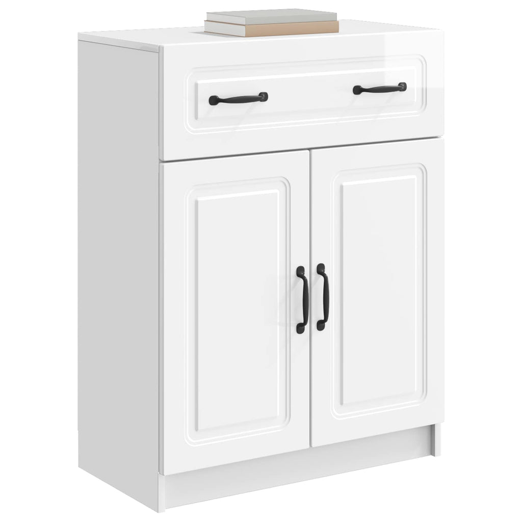 Sideboard Hochglanz Weiß 66 x 34,5 x 87 cm Holzwerkstoff