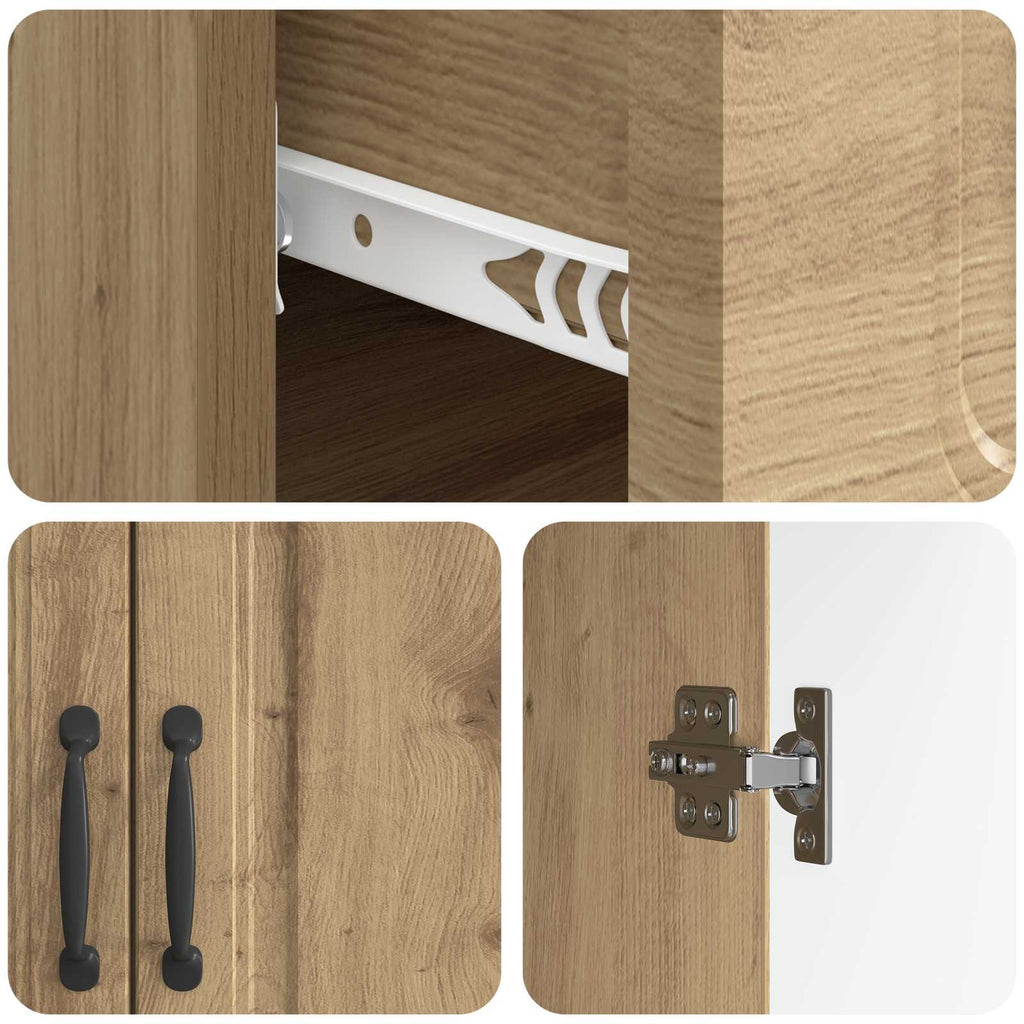 Sideboard Artisan-Eiche 66 x 34,5 x 87 cm Holzwerkstoff